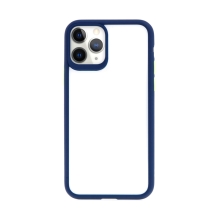 Kryt USAMS Janz pro Apple iPhone 11 Pro Max - plastový / gumový - průhledný / modrý
