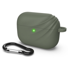 Pouzdro DEVIA pro Apple Airpods Pro - vlnka - silikonové - zelené