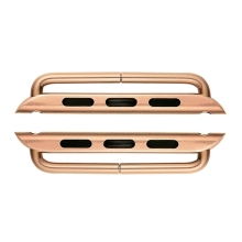 Sada kovových úchytů / spon pro uchycení řemínku Apple Watch 45mm / 44mm / 42mm - Rose Gold růžové
