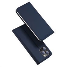 Pouzdro DUX DUCIS pro Apple iPhone 15 Pro - stojánek - umělá kůže - tmavě modré