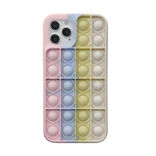 Kryt pro Apple iPhone 12 / 12 Pro - bubliny "Pop it" - silikonový - růžový / modrý / žlutý