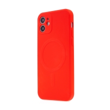 Kryt pro Apple iPhone 12 - podpora MagSafe - silikonový - červený