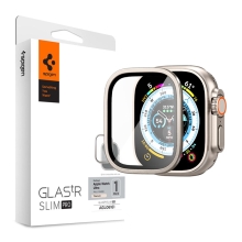 Tvrzené sklo + rámeček SPIGEN pro Apple Watch Ultra 49mm - titanový okraj