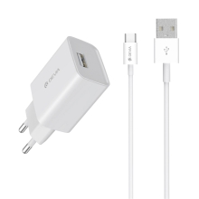 2v1 nabíjecí sada DEVIA pro Apple iPhone / iPad Pro - adaptér a kabel USB-C - bílá
