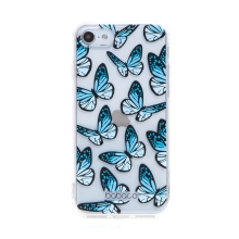 Kryt BABACO pro Apple iPhone 7 / 8 / SE (2020) / SE (2022) - gumový - modří motýli