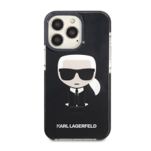 Kryt KARL LAGERFELD pro Apple iPhone 13 Pro Max - plastový / gumový - černý