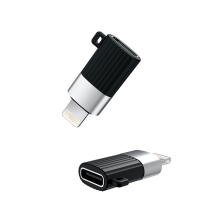 Adaptér / redukcia XO - samec lightning na samicu USB-C - plast / kov