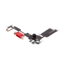 Napájací a dátový konektor s flex káblom + mikrofóny pre Apple iPhone 14 - červený - kvalita A+