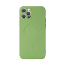 Kryt pro Apple iPhone 12 Pro - přesný vyřez fotoaparátu - MagSafe - gumový - světle zelený