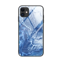 Kryt pro Apple iPhone 12 / 12 Pro - skleněný / gumový - mořská pěna