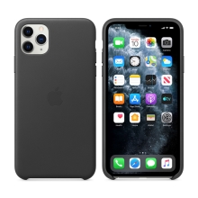 Originální kryt pro Apple iPhone 11 Pro Max - kožený - černý