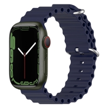 Remienok pre Apple Watch 41 mm / 40 mm / 38 mm - oceánsky - silikónový - polnočne modrý
