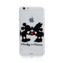 Kryt DISNEY pro Apple iPhone 6 / 6S - zamilovaní Mickey a Minnie - gumový - průhledný