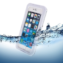 Voděodolné plasto-silikonové pouzdro pro Apple iPhone 6 Plus / 6S Plus - bílo-průhledné