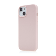 Kryt pre Apple iPhone 14 - silikónový - podpora MagSafe - pieskovo ružový
