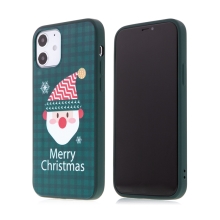 Kryt pro Apple iPhone 12 - vánoční - gumový - zelený / Santa Claus