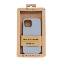 Kryt TACTICAL Velvet Smoothie pro Apple iPhone 13 mini - příjemný na dotek - silikonový - mlhavě šedý