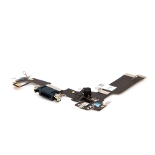 Napájací a dátový konektor s flex káblom + mikrofóny pre Apple iPhone 14 - čierny - kvalita A+