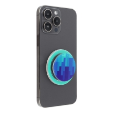 Držák / pop socket pro Apple iPhone - podpora MagSafe - plastový / silikonový - modrý / zelený