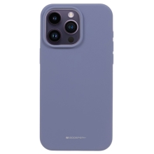 MERCURY Silky-Soft kryt pre Apple iPhone 15 Pro Max - príjemný na dotyk - silikónový - fialovo-sivý