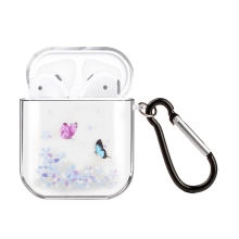 Pouzdro / obal pro Apple AirPods - gumové - zamilovaní motýli
