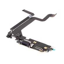Napájecí a datový konektor s flex kabelem + mikrofony pro Apple iPhone 14 Pro Max - fialový - kvalita A+