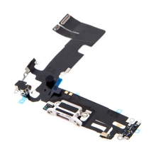 Napájecí a datový konektor s flex kabelem + mikrofony pro Apple iPhone 13 - růžový - kvalita A+