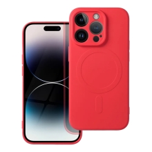 Kryt pro Apple iPhone 14 Pro - podpora MagSafe - silikonový - červený