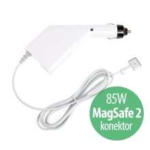 Nabíjačka do auta pre Apple MacBook Pro 15 Retina s 2x USB portami - 85W MagSafe 2 - biela