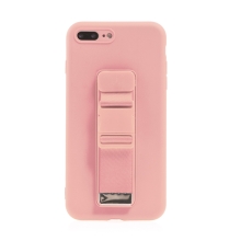 Kryt pro Apple iPhone 7 Plus / 8 Plus - s popruhem - gumový - růžový