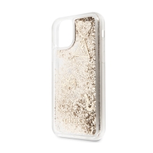 Kryt GUESS Liquid Glitter pro Apple iPhone 11 - plastový - zlaté třpytky