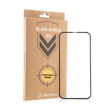 Tvrzené sklo (Tempered Glass) Tactical pro Apple iPhone 13 Pro Max - černý rámeček - 5D