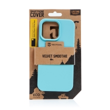 Kryt TACTICAL Velvet Smoothie pro Apple iPhone 15 Pro Max - příjemný na dotek - silikonový - azurově modrý