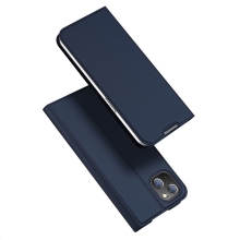 Pouzdro DUX DUCIS pro Apple iPhone 14 Plus - stojánek - umělá kůže - tmavě modré