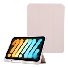 Pouzdro / kryt pro Apple iPad mini 6 - prostor pro Apple Pencil - zesílené rohy - růžové / průhledné