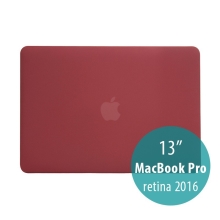 Obal / kryt pro MacBook Pro 13" 2016 - 2021 (A1706, A1708, A1989, A2159, A2251, A2289, A2338) - plastový - červený vínový