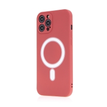 Kryt pro Apple iPhone 12 Pro - Magsafe - silikonový - červený