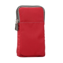Taška / puzdro - multifunkčné - opasok / ramenný popruh + karabína pre Apple iPhone - červená