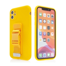 Kryt pro Apple iPhone 11 - popruh / šňůrka - gumový - žlutý