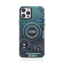 Kryt pro Apple iPhone 12 / 12 Pro - MagSafe kompatibilní - plastový / gumový - závodní motiv - zelený