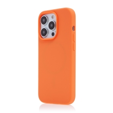 Kryt pro Apple iPhone 14 Pro - silikonový - podpora MagSafe - oranžový
