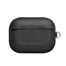Pouzdro / obal QIALINO pro Apple AirPods Pro - plastové / kožené - černé