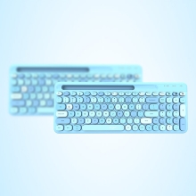 Klávesnice MOFII 888bt Bluetooth bezdrátová - 1x AAA - kulaté klávesy - modrá