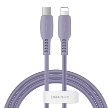 Synchronizační a nabíjecí kabel BASEUS - Lightning pro Apple zařízení - USB-C - 1,2m - fialový