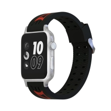 Řemínek pro Apple Watch Ultra 49mm / 45mm / 44mm / 42mm - sportovní - silikonový - černý / červený
