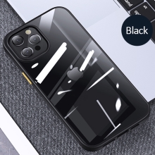 Kryt USAMS Janz pro Apple iPhone 12 / 12 Pro - plastový / gumový - průhledný / černý