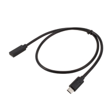 Kábel USB-C samec / USB-C samica - predĺženie - 66 cm - čierny