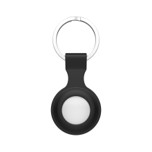 Kryt / obal pro Apple AirTag - kroužek na klíče - silikonový - černý