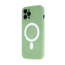 Kryt pre Apple iPhone 12 Pro Max - Magsafe - silikónový - zelený