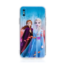 DISNEY kryt pre Apple iPhone X / Xs - Ľadové kráľovstvo - Anna a Elsa - gumový